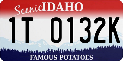 ID license plate 1T0132K