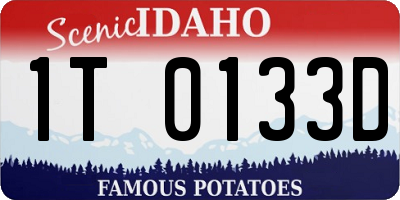 ID license plate 1T0133D