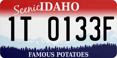 ID license plate 1T0133F