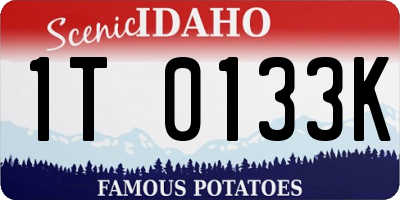 ID license plate 1T0133K