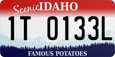 ID license plate 1T0133L