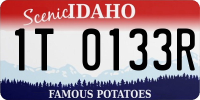 ID license plate 1T0133R