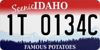 ID license plate 1T0134C