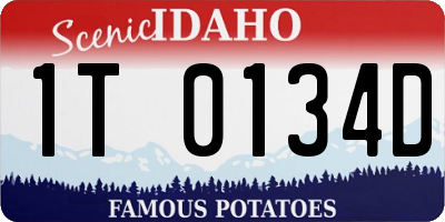 ID license plate 1T0134D