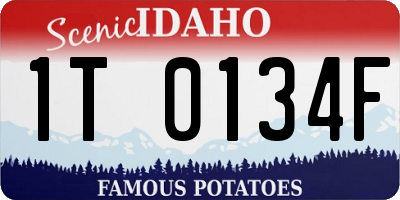 ID license plate 1T0134F