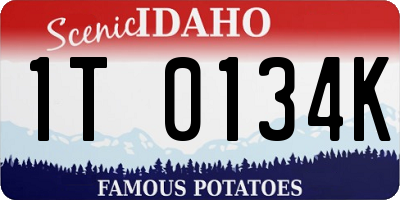 ID license plate 1T0134K
