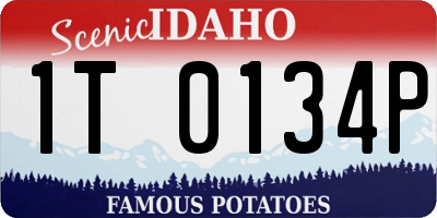 ID license plate 1T0134P