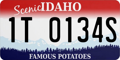 ID license plate 1T0134S