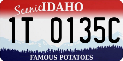 ID license plate 1T0135C