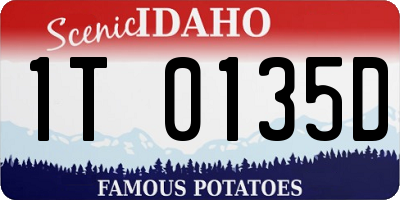 ID license plate 1T0135D