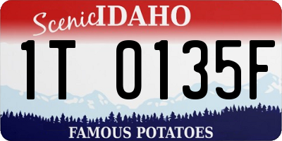 ID license plate 1T0135F