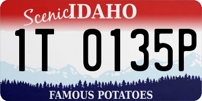 ID license plate 1T0135P
