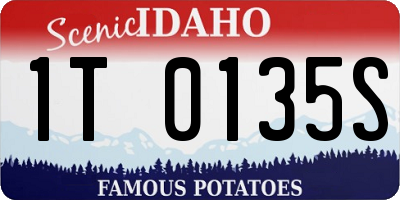 ID license plate 1T0135S
