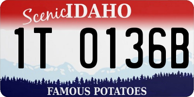 ID license plate 1T0136B