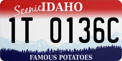 ID license plate 1T0136C
