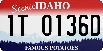 ID license plate 1T0136D