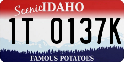 ID license plate 1T0137K