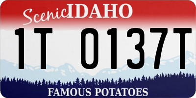 ID license plate 1T0137T