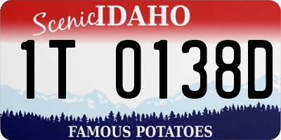 ID license plate 1T0138D