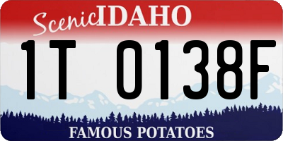 ID license plate 1T0138F