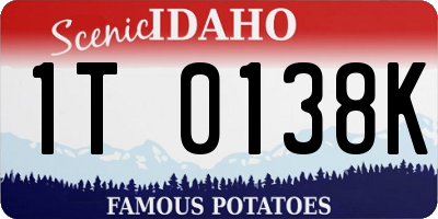 ID license plate 1T0138K