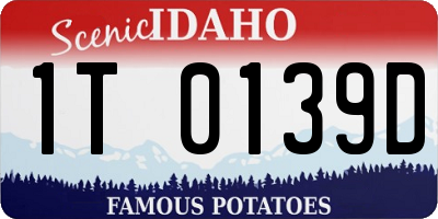 ID license plate 1T0139D