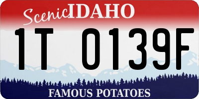 ID license plate 1T0139F