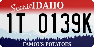 ID license plate 1T0139K