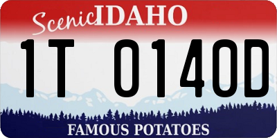 ID license plate 1T0140D