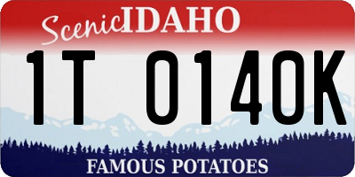 ID license plate 1T0140K
