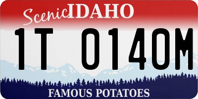 ID license plate 1T0140M