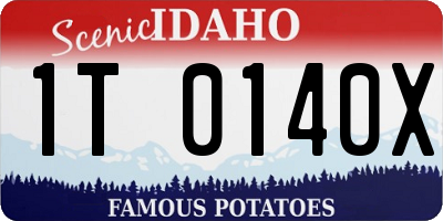 ID license plate 1T0140X