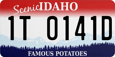 ID license plate 1T0141D