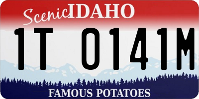 ID license plate 1T0141M
