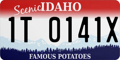 ID license plate 1T0141X