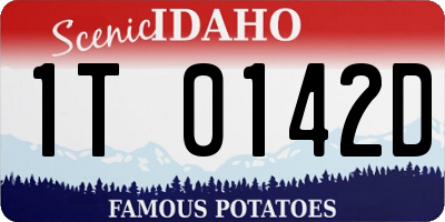 ID license plate 1T0142D