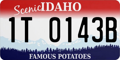 ID license plate 1T0143B