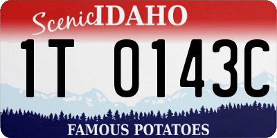 ID license plate 1T0143C