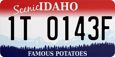 ID license plate 1T0143F