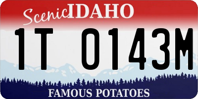 ID license plate 1T0143M
