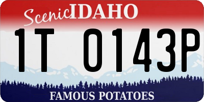 ID license plate 1T0143P