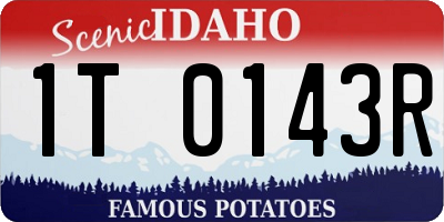 ID license plate 1T0143R