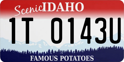 ID license plate 1T0143U
