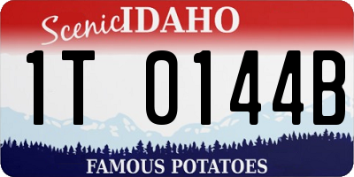 ID license plate 1T0144B