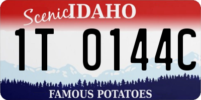 ID license plate 1T0144C