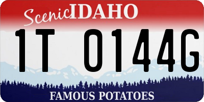 ID license plate 1T0144G