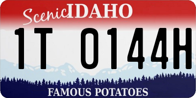 ID license plate 1T0144H