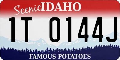 ID license plate 1T0144J