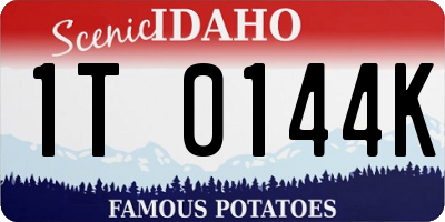 ID license plate 1T0144K