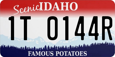 ID license plate 1T0144R